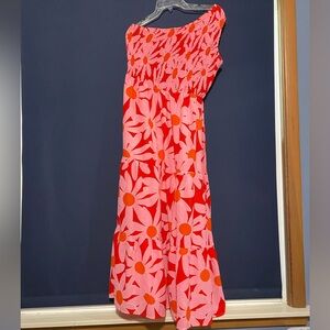 Floral Pink and Red Women's Dress